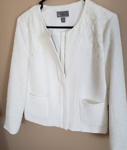Chelsea 28 Off White Texture Jacket with lace